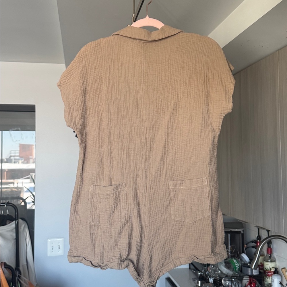 Princess Polly Salt Lake Romper Beige - Picture 7 of 10